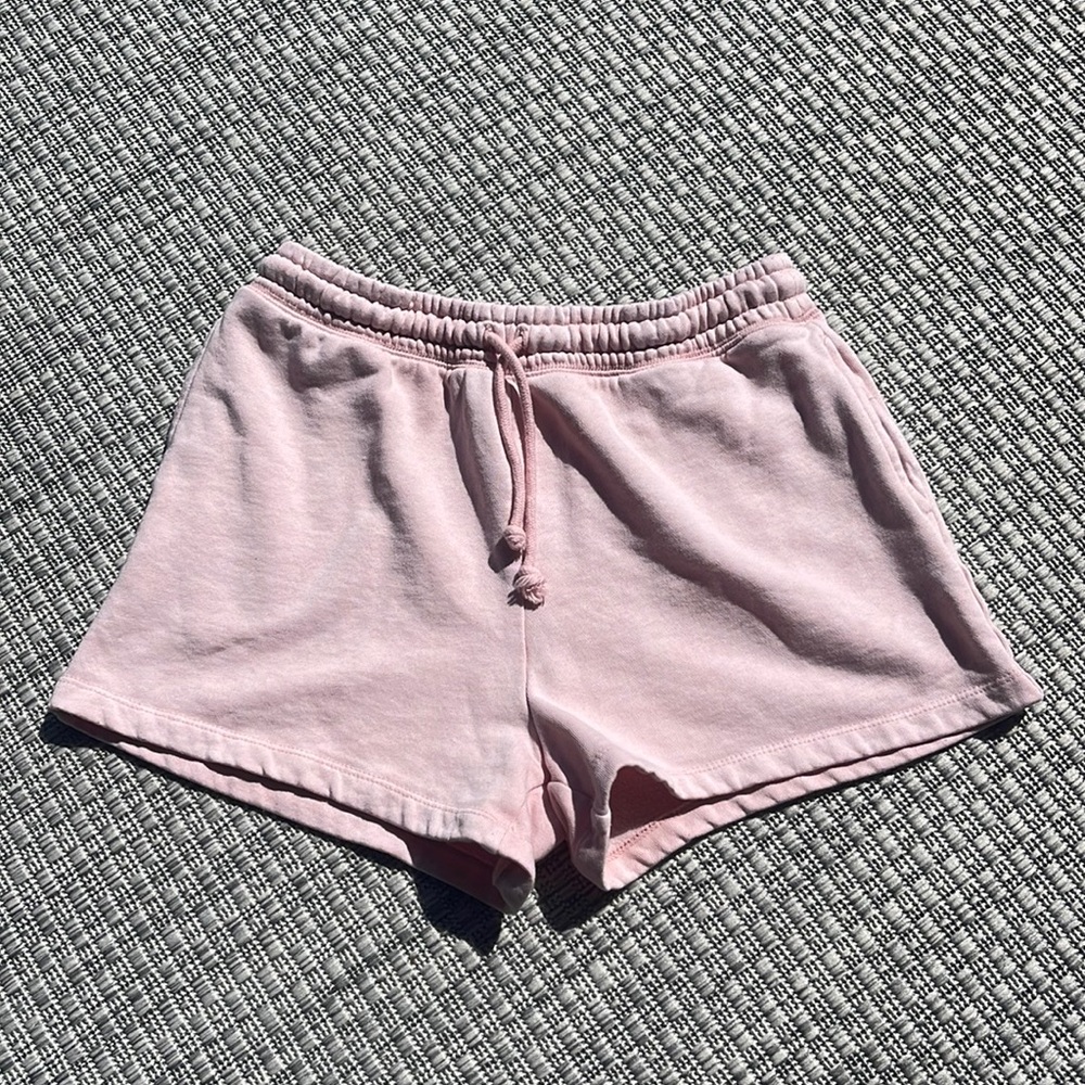 women’s pink sweat shorts
